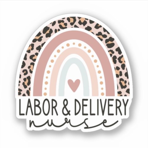 Labor and Delivery Nurse Rainbow L and D Nursing Sticker