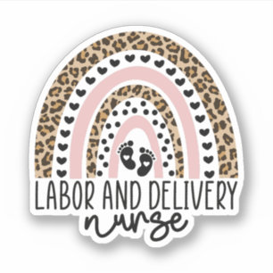 Labor and Delivery Nurse Rainbow, L and D Nursing Sticker