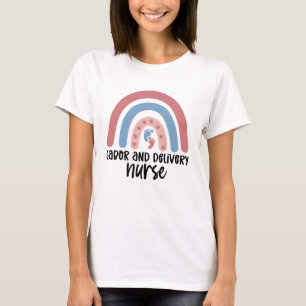 Labor and delivery nurse Rainbow Nurse gifts T-Shirt