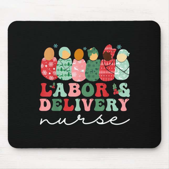 Labor And Delivery Nurse Shirt L&amp;d Nurse Chris Mouse Pad (Front)