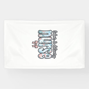 Labor and Delivery Nurse Vintage Floral Shirt Desi Banner
