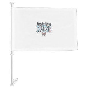 Labor and Delivery Nurse Vintage Floral Shirt Desi Car Flag