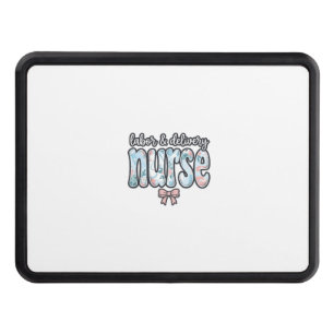 Labor and Delivery Nurse Vintage Floral Shirt Desi Hitch Cover