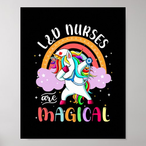 Labor and Delivery Nurses RN L D Nursing Unicorn Poster