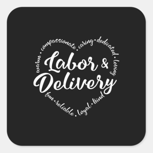 Labor and delivery pregnancy nurse square sticker