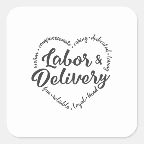 Labor and delivery pregnancy nurse square sticker