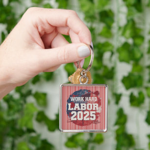 Labor Day 2025 Groomsmen Gift – Work Hard Play Har Keychain