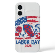 Labor Day 2025 Sports iPhone 16 Case – Work Hard P