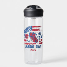 Labor Day 2025 Sports Water Bottle – Work Hard Pla