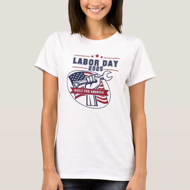 Labor Day 2025 USA Fist T-Shirt (Front)