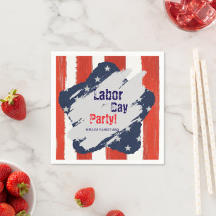 Labor day American Flag Paper Napkins