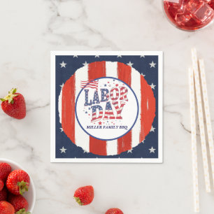 Labor Day American flag Paper Napkins
