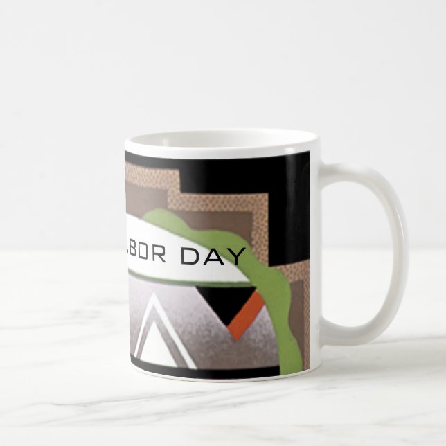 Labor Day Art Deco Coffee Mug by Janz (Right)