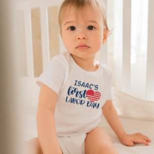 Labor Day Baby 1st Labor Day Customizable Baby Bodysuit