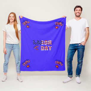 Labor Day Bang - Fleece Blanket