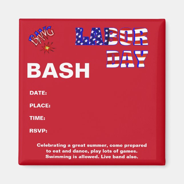 Labor Day Bang - Magnet (Front)
