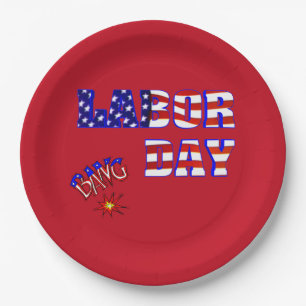 Labor Day Bang - Paper Plates
