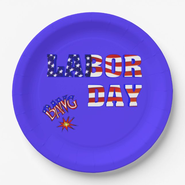 Labor Day Bang - Paper Plates (Front)