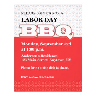 Labor Day BBQ invitation
