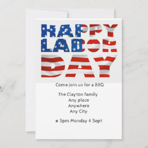Labor Day BBQ invitation (editable)