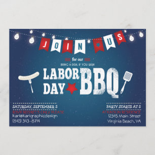 Labor Day BBQ Party Invitation