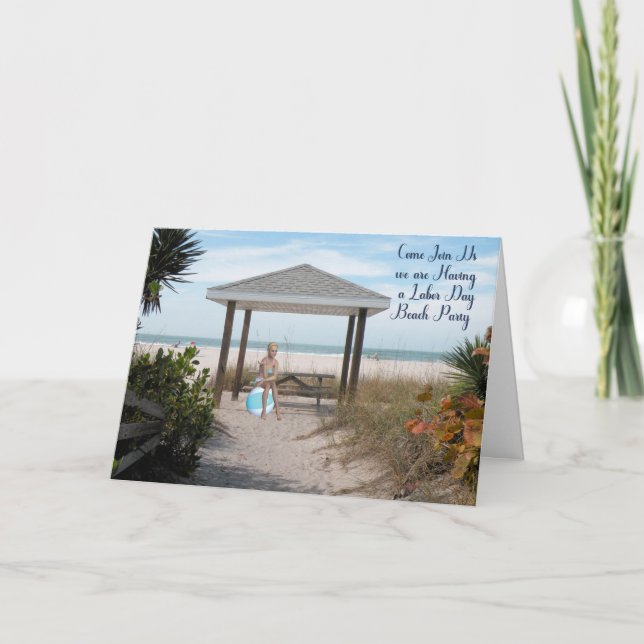 Labor Day Beach Party Invitation (Front)