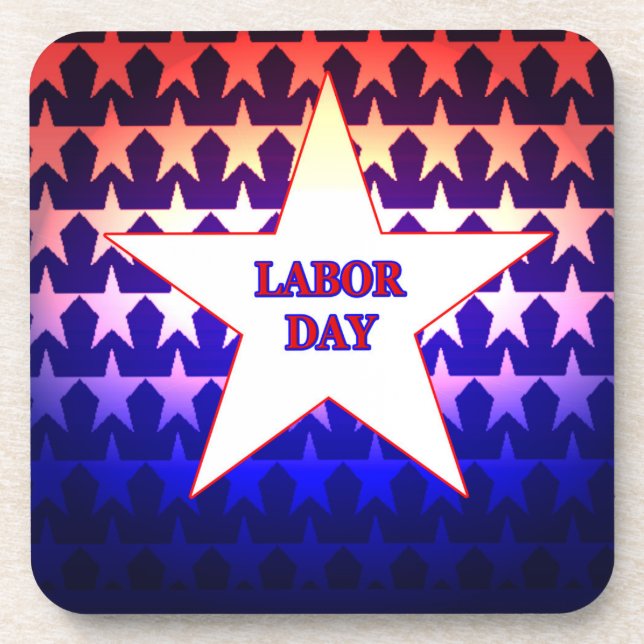 Labor Day Beverage Coaster (Front)