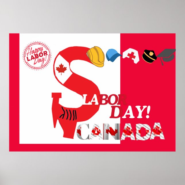 Labor Day Canada Theme Poster (Front)