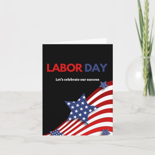 Labor Day card from company to employee (editable) (Front)