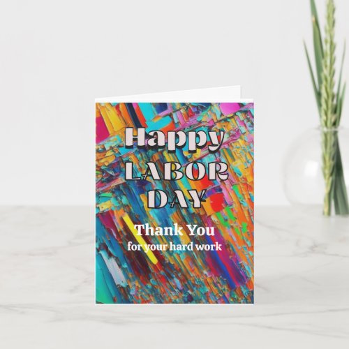 Labor Day card from company worker editable