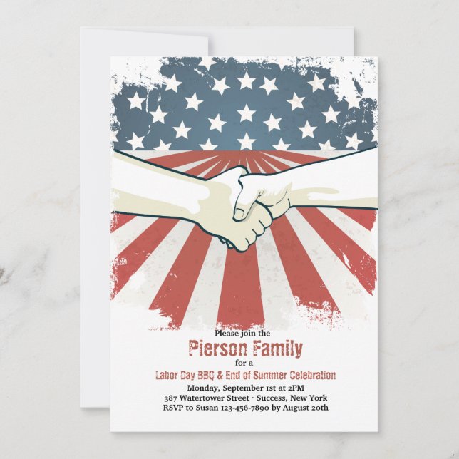 Labor Day Celebration & BBQ Invitation (Front)