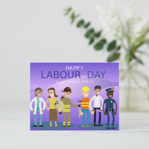 Labor Day Celebration Holiday Postcard