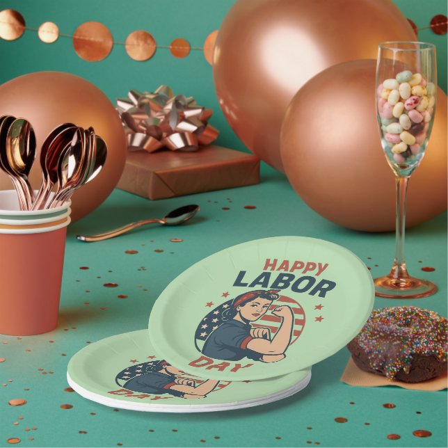 Labor Day Celebration Party Plates (Multi)