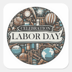 Labor Day Celebration Stickers