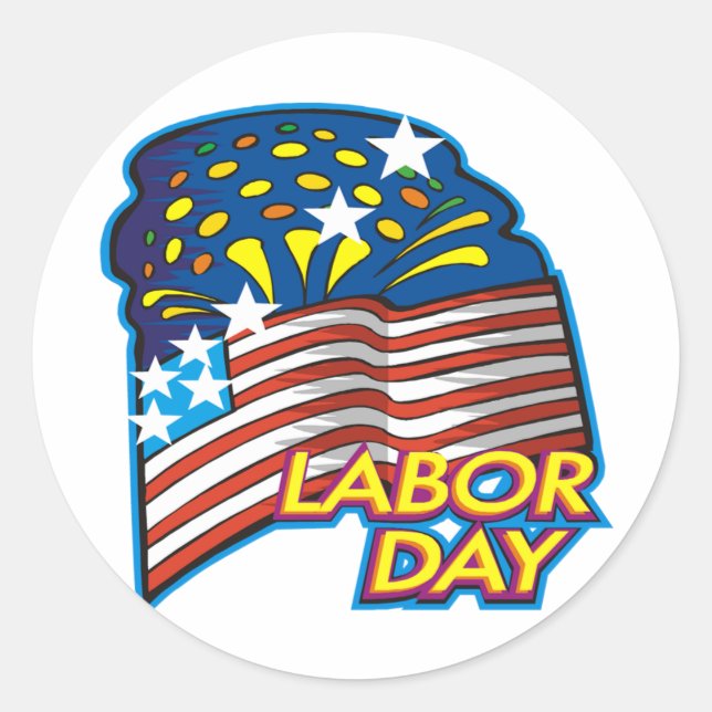 Labor Day Classic Round Sticker (Front)