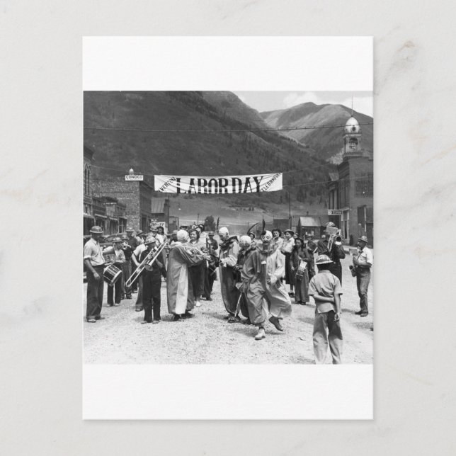 Labor Day Clowns, 1940 Postcard (Front)