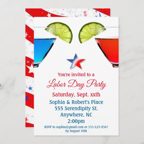 Labor Day Cocktail Party Invitation