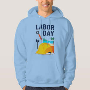 Labor Day Construction Worker Helmet Design Hoodie