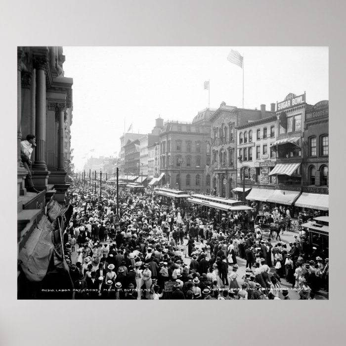 Labor Day Crowd, Buffalo 1900 Posters