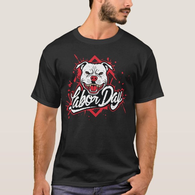 Labor Day Enjoy Bulldog Celebration T-Shirt (Front)