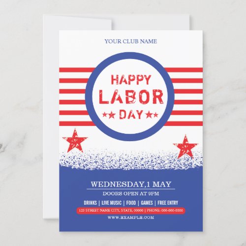 Labor Day Flyer Invitation