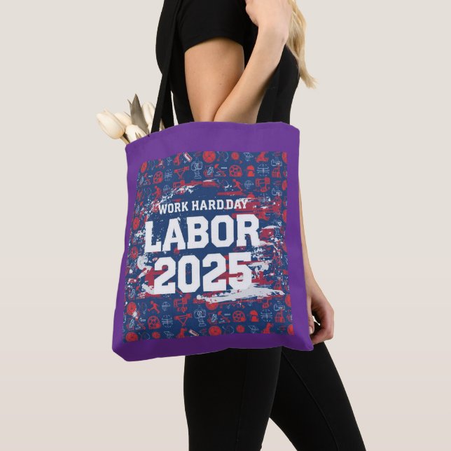 Labor Day Gift Tote Bag – Patriotic Women’s Style  (Close Up)