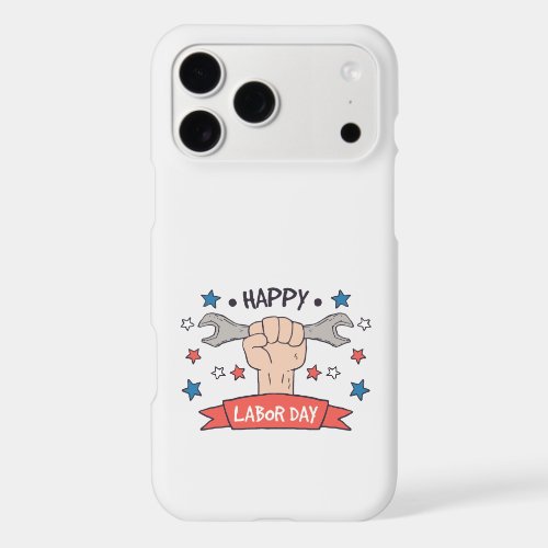 Labor Day Graphic Badge Color Design iPhone 17 Pro Max Case
