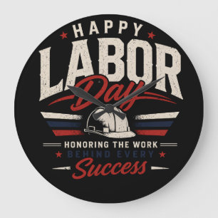 Labor day in 2026 in the world large clock