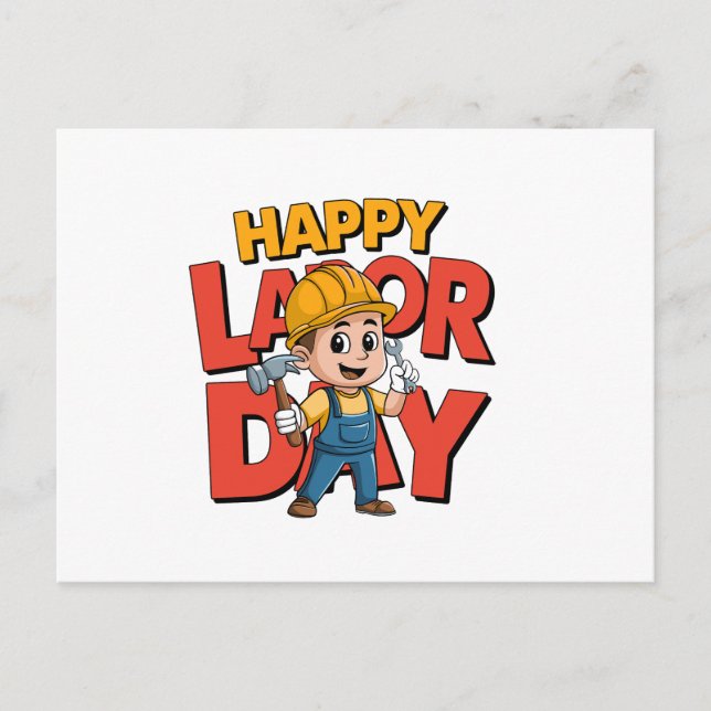 labor day invitation postcard (Front)