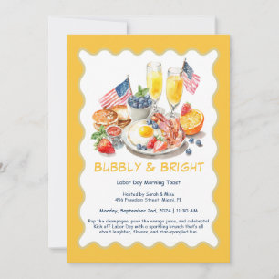 Labor Day Mimosa Brunch Invitation – Patriotic