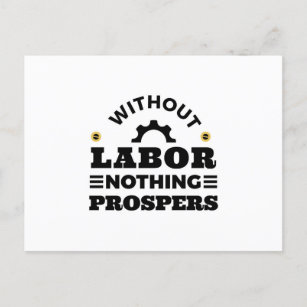 Labor day nothing prospers holiday postcard