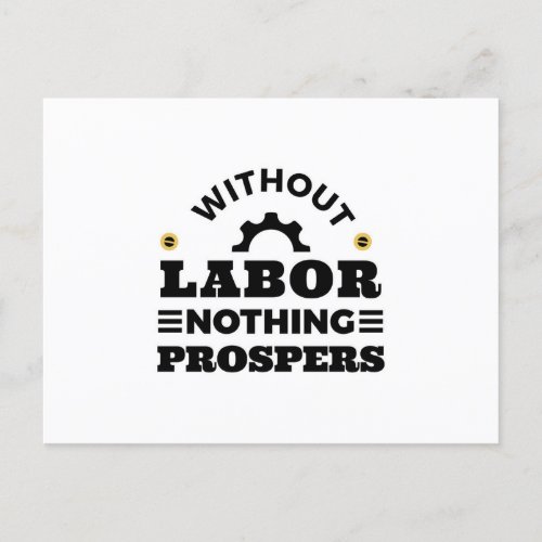 Labor day nothing prospers holiday postcard