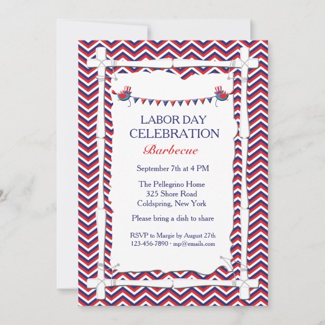 Labor Day Party Invitation (Front)