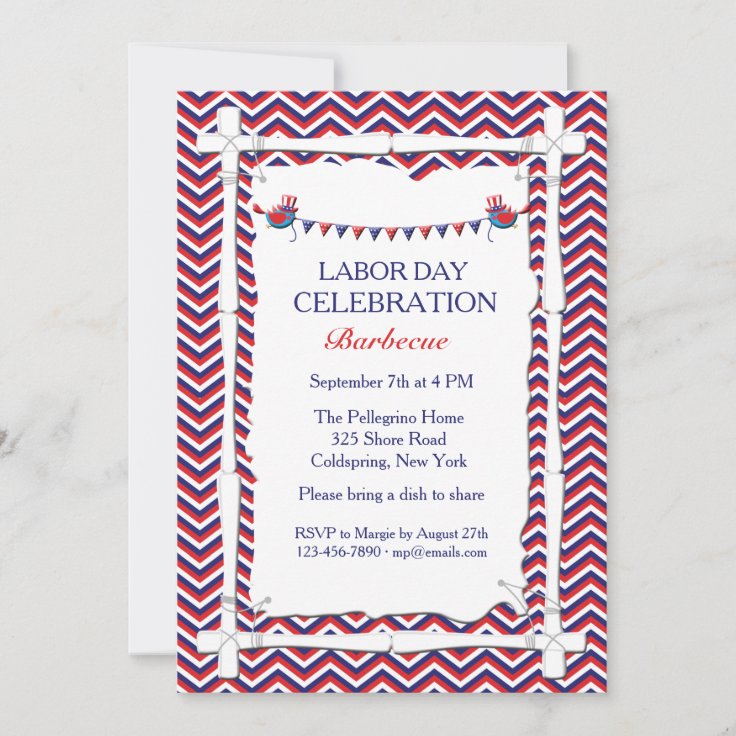 Labor Day Party Invitation Zazzle